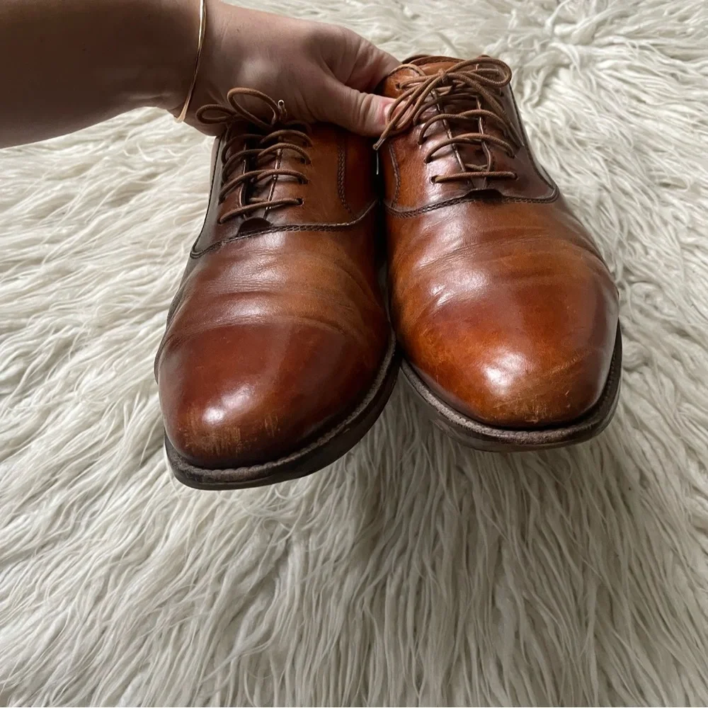 Cole Haan NikeAir C10244 Lace Up Oxford Madison Cognac Brown Dress Shoes Size 10 - Picture 4 of 10